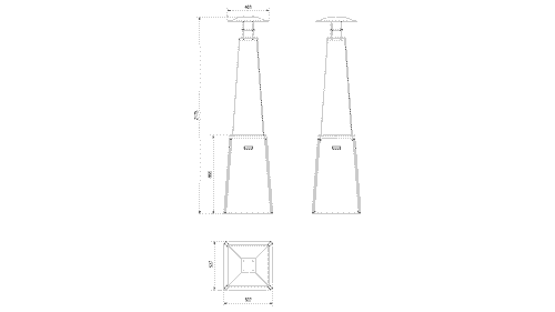 Outdoor Gas Heater Umbrella BS Steel 12 kW Set - Image 4
